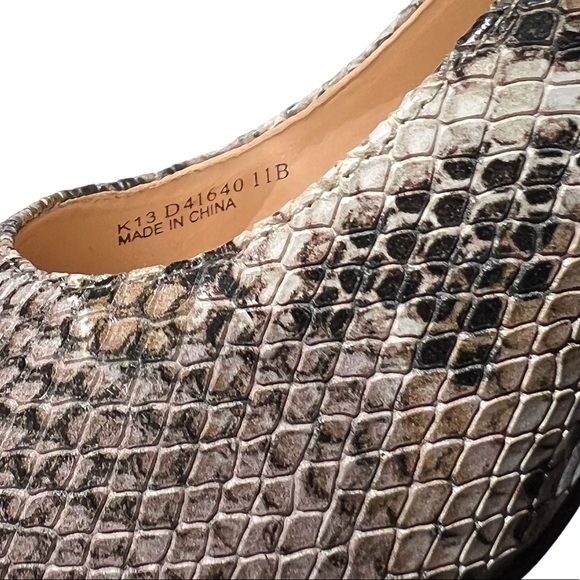 Cole Haan Gray Multi Snakeskin Embossed Leather Heels - Picture 9 of 9